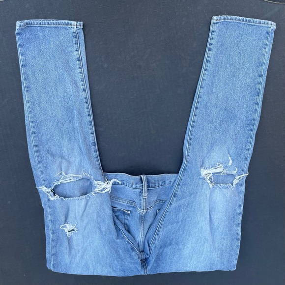 Men’s Blue Distressed PacSun Slim Taper Jeans - Picture 3 of 4